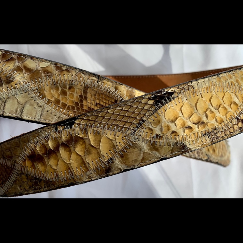 Python leather belt - Picture 7 of 16